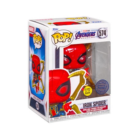 Figurine Pop Phosphorescent Avengers 4 Endgame Iron Spider with Nano Gauntlet Edition Limitée Funko Boutique Geneve Suisse