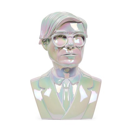 Figur Kidrobot Andy Warhol 12 inch Andy Warhol Bust Iridescent Edition Geneva Store Switzerland