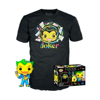 Figuren Funko Pop BlackLight und T-shirt Joker Limitierte Auflage Genf Shop Schweiz