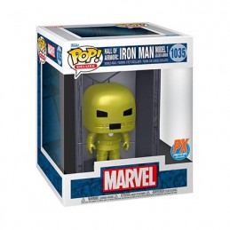 Figur Funko Pop Deluxe Marvel Hall of Armor Iron Man Model I Golden Limited Edition Geneva Store Switzerland