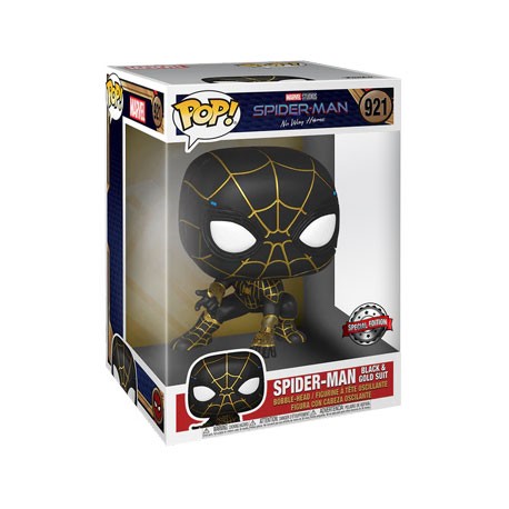 Figurine Pop 25 cm Spider-Man No Way Home Spider-man Black and Gold Suit Edition Limitée Funko Boutique Geneve Suisse