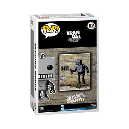 Toys Funko Pop Art Cover Tagging Robot by Banksy with Hard Acrylic