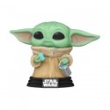 Figur Funko Pop Flocked and T-shirt Star Wars The Mandalorian Grogu with Cookie Limited Edition Geneva Store Switzerland