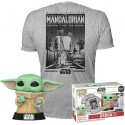 Figuren Funko Pop Beflockt und T-shirt Star Wars The Mandalorian Grogu mit Cookie Limitierte Auflage Genf Shop Schweiz