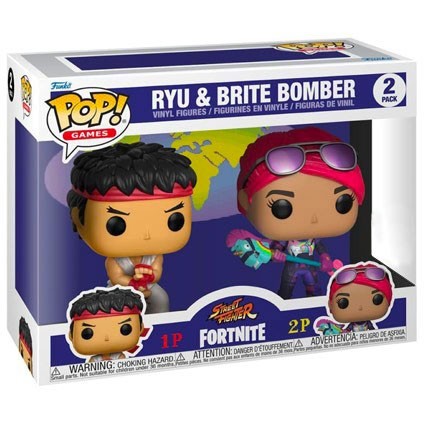 Figuren Funko Pop Street Fighter x Fortnite Ryu und Brite Bomber 2-Pack Limitierte Auflage Genf Shop Schweiz