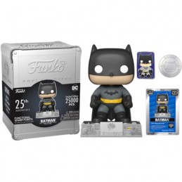 Figur Funko Pop Batman with Pin and Coin Alluminium Box Funko 25th Anniversary Limited Edition Geneva Store Switzerland