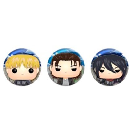 Figuren Abzeichen Pop Attack on Titan 3 Stück Funko Genf Shop Schweiz