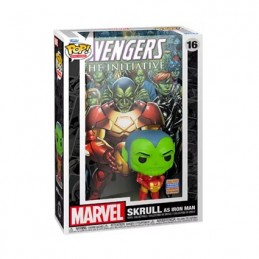 Figurine Funko Pop WC 2023 Comic Cover Avengers The Initiative Skrull As Iron Man Issue n°15 avec Boîte de Protection Acryliq...