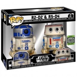 Pop Star Wars R2-D2 et R5-D4 Star Wars Celebration 2023 2-Pack Edition Limitée