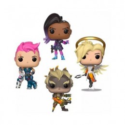 Figuren Funko Pop Phosphoreszierend Overwatch Sombra Zarya Junkrat und Mercy 4-Pack Limitierte Auflage Genf Shop Schweiz