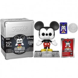 Figur Funko Pop Disney Mickey Mouse with Pin and Coin Alluminium Box Funko 25th Anniversary Limited Edition Geneva Store Swit...