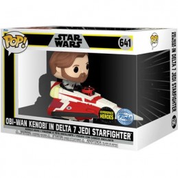 Pop Rides Star Wars Hyperspace Heroes Obi-Wan Kenobi in Delta 7 Jedi Starfighter Limited Edition