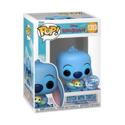 Figuren Funko Pop Lilo und Stitch Stitch mit Schildkröte Limitierte Auflage Genf Shop Schweiz