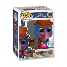 Figur Funko Pop Flocked The Muppet Christmas Carol Gonzo Buddy Charles Dickens with Rizzo Limited Edition Geneva Store Switze...