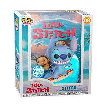 Figur Funko Pop Cover Lilo and Stitch Stitch Surfing with Hard Acrylic Protector Limited Edition Geneva Store Switzerland