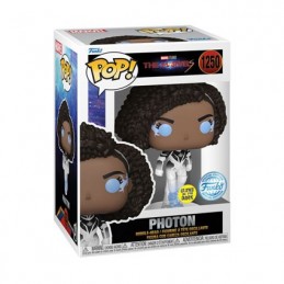 Figurine Funko Pop Phosphorescent The Marvels 2023 Photon Edition Limitée Boutique Geneve Suisse