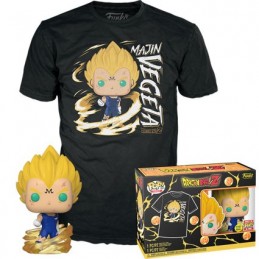 Figurine Funko Pop et T-shirt Phosphorescent Dragonball Z Majin Vegeta Edition Limitée Boutique Geneve Suisse