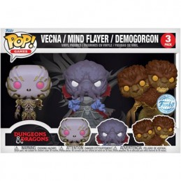 Figuren Funko Pop Dungeons und Dragons Vecna, Mind Flayer und Demogorgon 3-Pack Limitierte Auflage Genf Shop Schweiz