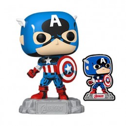 Figur Funko Pop Captain America 60th Anniversary with Pin Limited Edition Geneva Store Switzerland