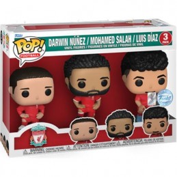 Figuren Funko Pop Sports Football Soccer Darwin Nunez und Luis Diaz und Mohamed Salah 3-Pack Limitierte Auflage Genf Shop Sch...
