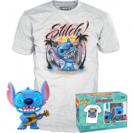 Figur Funko Pop and T-shirt Flocked Lilo and Stitch Ukulele Stitch Limited Edition Geneva Store Switzerland