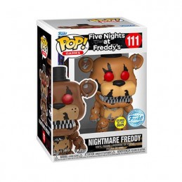 Figurine Funko Pop Phosphorescent et T-Shirt Five Nights at Freddy's Nightmare Freddy Edition Limitée Boutique Geneve Suisse