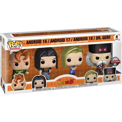 Figur Funko Pop Dragon Ball Z Android 16 Android 17 Android 18 Dr. Gero 4-Pack Limited Edition Geneva Store Switzerland Figur Funko Pop Dragon Ball Z Android 16 Android 17 Android 18 Dr. Gero 4-Pack Limited Edition Geneva Store Switzerland
