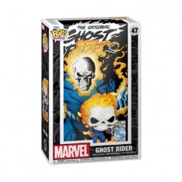 Figurine Funko Pop Comic Cover Marvel Comics Ghost Rider n°1 avec Boîte de Protection Acrylique Edition Limitée Boutique Gene...
