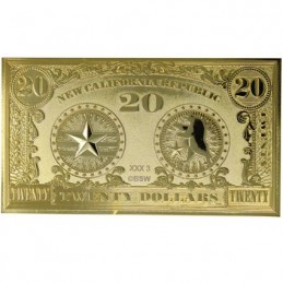 Figuren FaNaTtiK Fallout New Vegas Replik New California Republik 20 Dollar Bill (Vergoldet) Limitirete Auflage Genf Shop Sch...