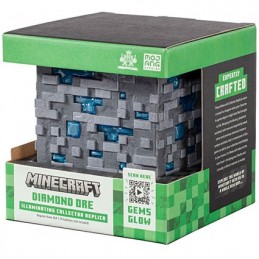 Figurine Noble Collection Minecraft Réplique Illuminating Diamond Ore Cube 10 cm Boutique Geneve Suisse