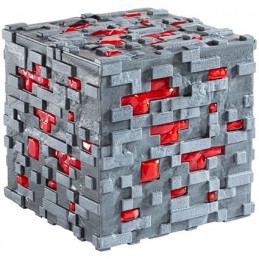 Figurine Noble Collection Minecraft Réplique Illuminating Redstone Ore Cube 10 cm Boutique Geneve Suisse