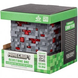 Figurine Noble Collection Minecraft Réplique Illuminating Redstone Ore Cube 10 cm Boutique Geneve Suisse