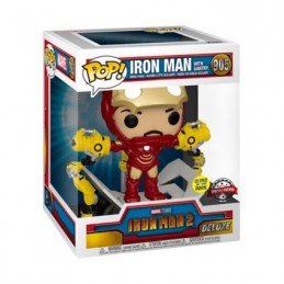 Pop Deluxe Phosphorescent Iron Man 2 Iron Man MKIV avec Portique Edition Limitée