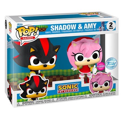Figurine Funko Pop Floqué Sonic the Hedgehog Shadow et Amy Edition Limitée Boutique Geneve Suisse