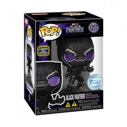 Figurine Funko Pop Marvel Son et Lumière Black Panther Edition Limitée Boutique Geneve Suisse