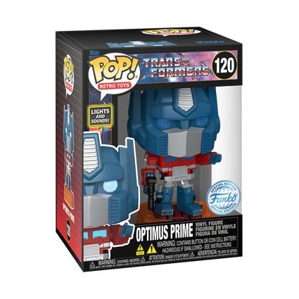 Figur Funko Pop Lights and Sounds Transformers Optimus Prime Limited Edition Geneva Store Switzerland