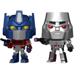 Figur Funko Pop Metallic Transformers G1 Optimus Prime and Megatron 2 -Pack Limited Edition Geneva Store Switzerland