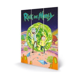 Figur Pyramid International Rick and Morty Wooden Painting Portal Geneva Store Switzerland