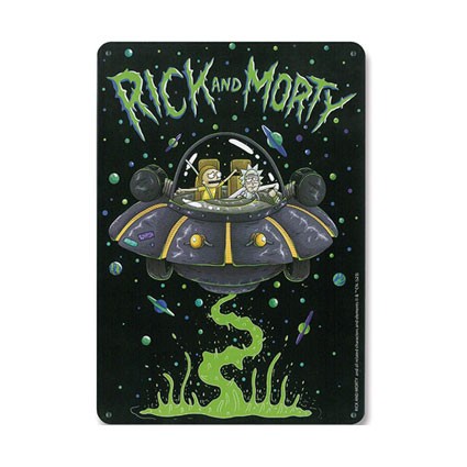 Figuren Logoshirt Rick und Morty Spaceship Metal Panel Genf Shop Schweiz Figuren Logoshirt Rick und Morty Spaceship Metal Panel Genf Shop Schweiz