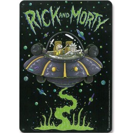 Figuren Logoshirt Rick und Morty Spaceship Metal Panel Genf Shop Schweiz
