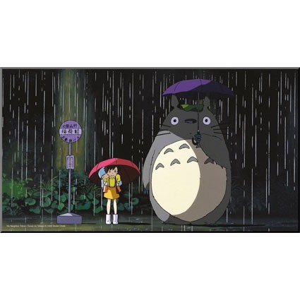 Figur Semic - Studio Ghibli Totoro Bus Stop Wood Panel Geneva Store Switzerland Figur Semic - Studio Ghibli Totoro Bus Stop Wood Panel Geneva Store Switzerland