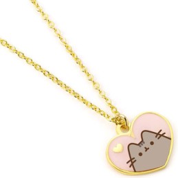 Figur Carat Shop, The - Pusheen Pusheen Pendant and Necklace Pink and Gold Heart Geneva Store Switzerland