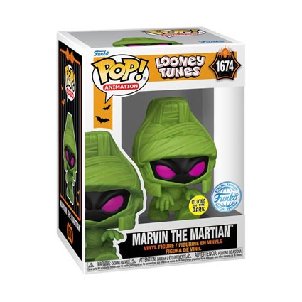 Figur Funko Pop Glow in the Dark Looney Tunes Halloween Marvin Mummy Limited Edition Geneva Store Switzerland Figur Funko Pop Glow in the Dark Looney Tunes Halloween Marvin Mummy Limited Edition Geneva Store Switzerland