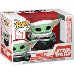 Figurine Funko Pop Star Wars Mandalorian Holiday Grogu Pram Boutique Geneve Suisse