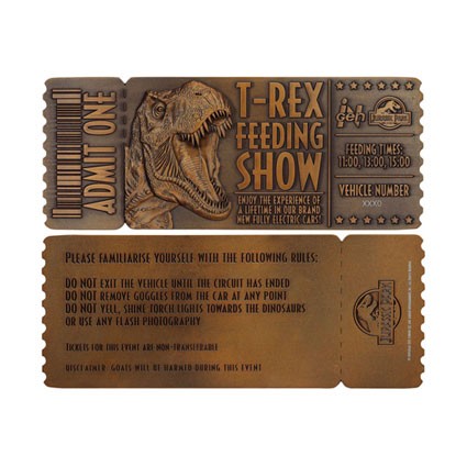 Figurine FaNaTtiK Jurassic Park Réplique 1/1 Feeding Show Ticke Boutique Geneve Suisse Figurine FaNaTtiK Jurassic Park Réplique 1/1 Feeding Show Ticke Boutique Geneve Suisse
