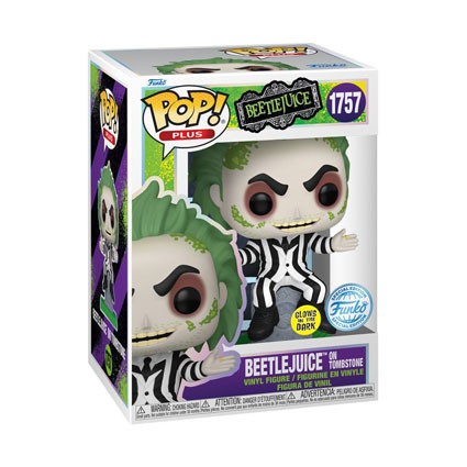 Figurine Funko Pop Phosphorescent Beetlejuice sur Pierre Tombale Edition Limitée Boutique Geneve Suisse