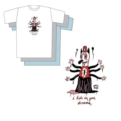 Figuren Critter Box T-Shirt Blanc Gary Baseman : I Hide In Your Dreams (M) Limitierte Auflage Genf Shop Schweiz