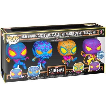 Figuren Funko Pop Blacklight Miles Morales 4-Pack Limitierte Auflage Genf Shop Schweiz