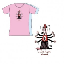 T-Shirt Rose Femme Gary Baseman : I Hide In Your Dreams Edition Limitée