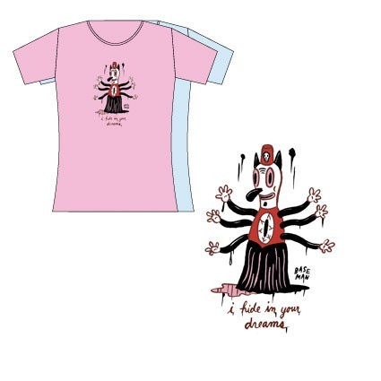 Figuren Critter Box T-Shirt Rose Femme Gary Baseman : I Hide In Your Dreams (S) Limitierte Auflage Genf Shop Schweiz